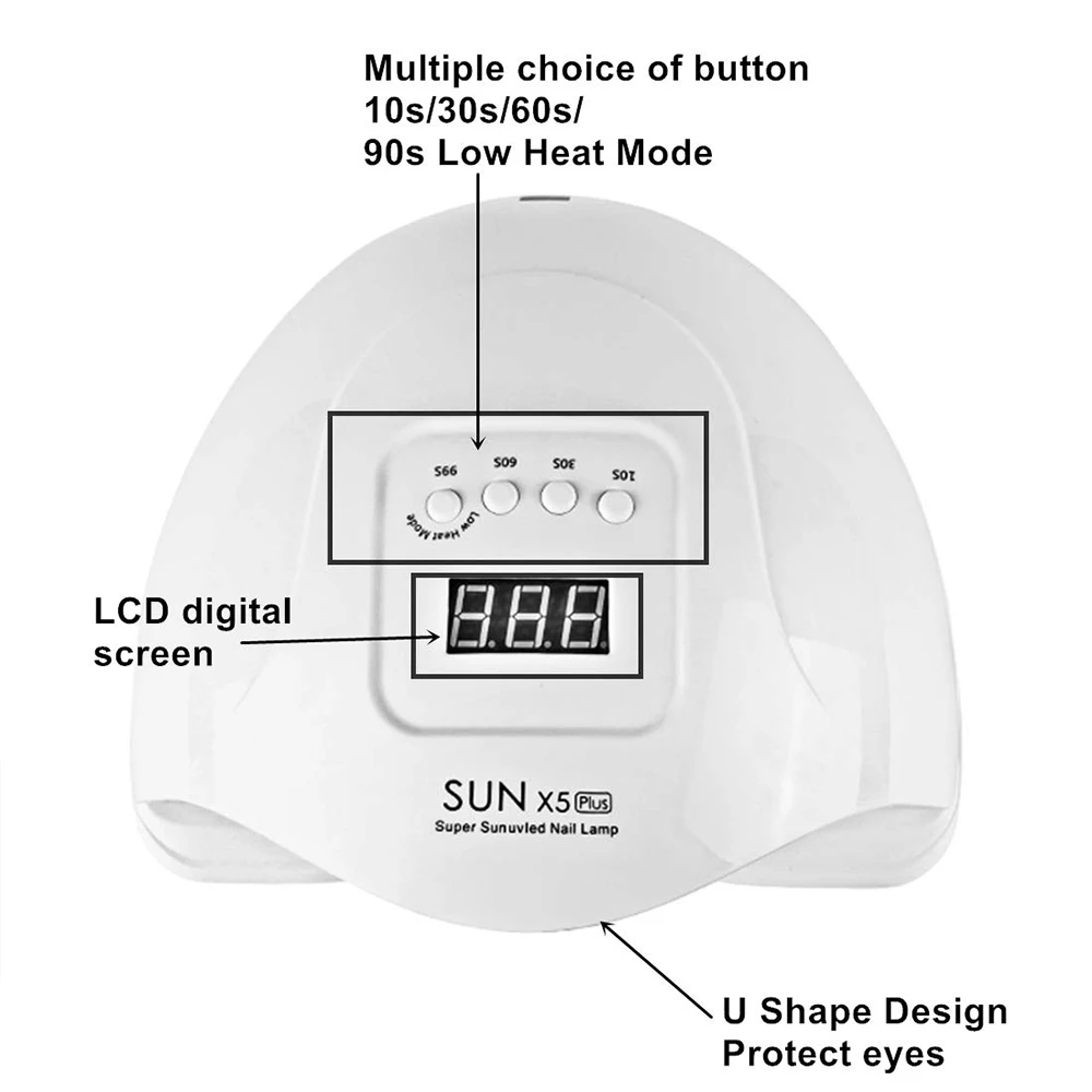 Table Nail Polish Heart Uv Led Nail Lamp 48 Rechargeable Nail Dryer