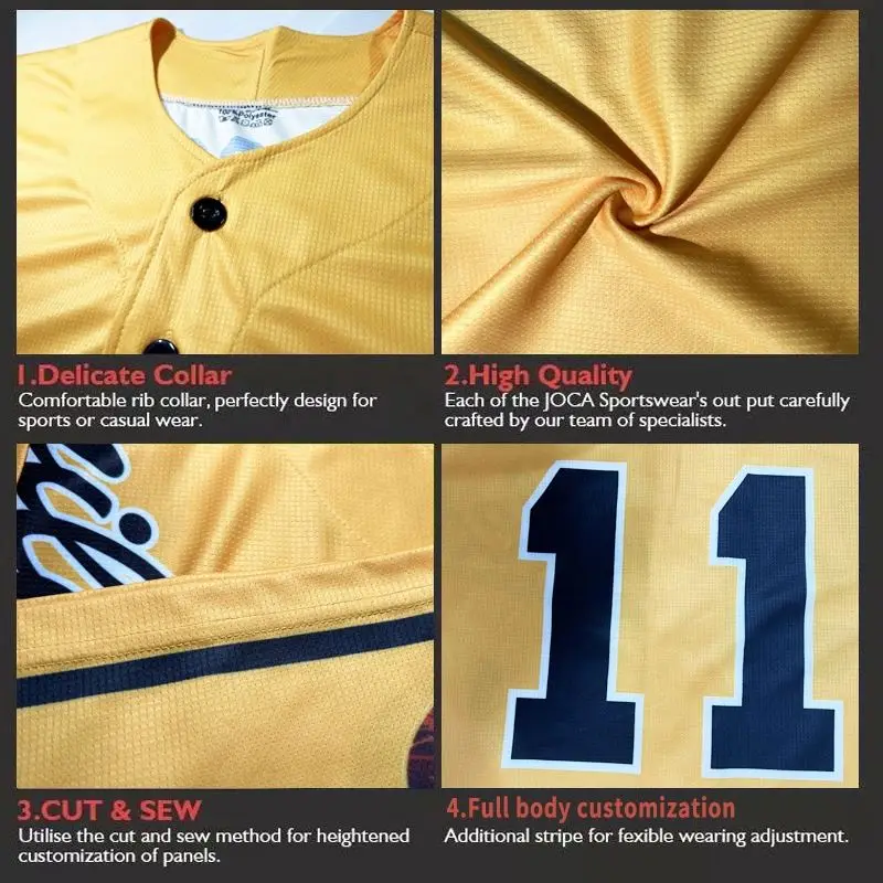 Wholesale Blank Sublimation Baseball Uniform Shirts American OEM Custom Team Baseball Jersey