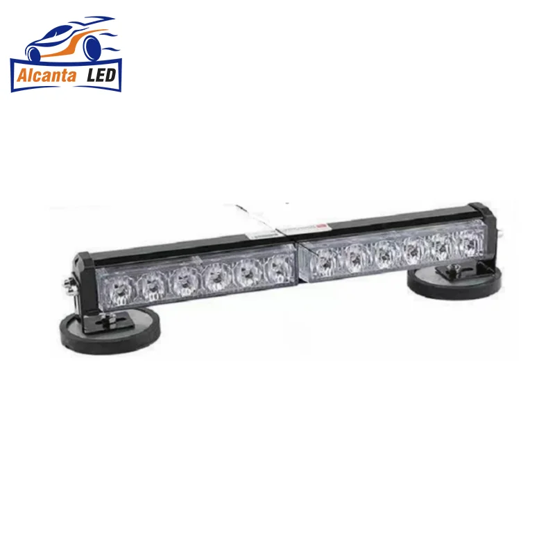 LED Strobe Light Bar Double Side Amber Emergency Hazard Warning Safety Beacon Lights for Vehicles Cars Tow Trucks Snowplow