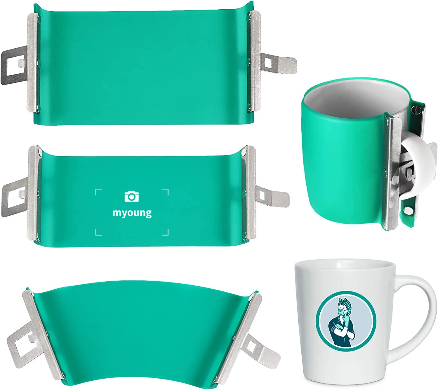 9-17 Oz Silicone Mug Warp Clamp for  Mug Sublimation Heat  Transfer Printing