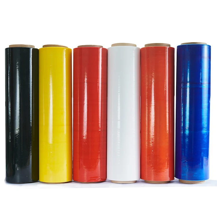 Customize PE stretch film  Colored pallet wrapping Clear Plastic  Industrial Surface Packing  protective film