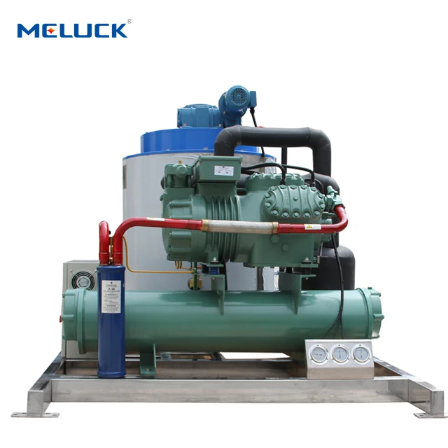 1/2/3/5t water cooling sea water flake ice machine fresh keeping for the fish