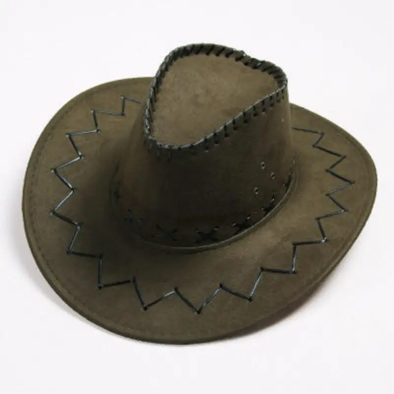 Stylish Unisex Fedora Cowboy Hat with Concho Detailing for Beach or Party Made of Paper Material for Western Charm