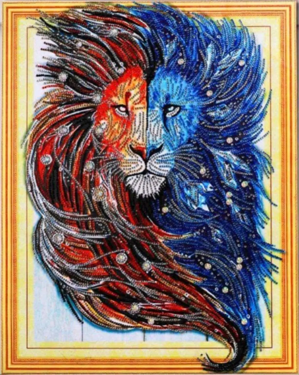 DIY Diamond Painting Kits for Adults Full Drill Lion Paint with Diamonds Lion Rhinestone Embroidery Pictures Cross Stitch Arts