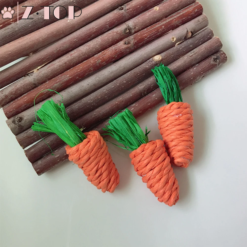 Hamster rabbit chinchilla chew toy carrot toys parrot grind dry grass toys