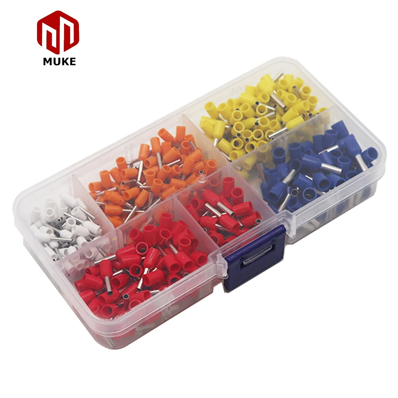 400pcs Wire Ferrule Connectors Kit Copper Ferrule Terminals Nylon Insulated Pin Cord End Connectors Crimp Fer