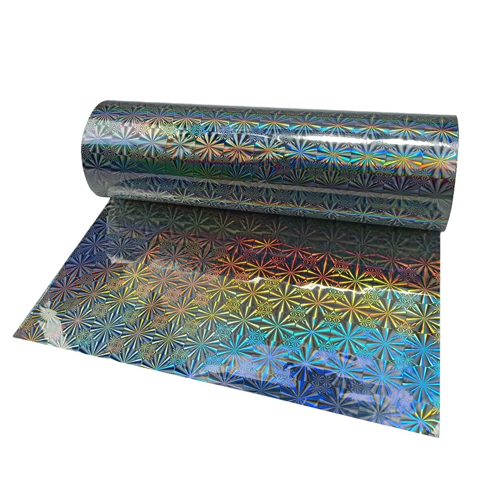 holographic laser printable color metalized aluminum PET BOPP lamination film rolls with primer for printing