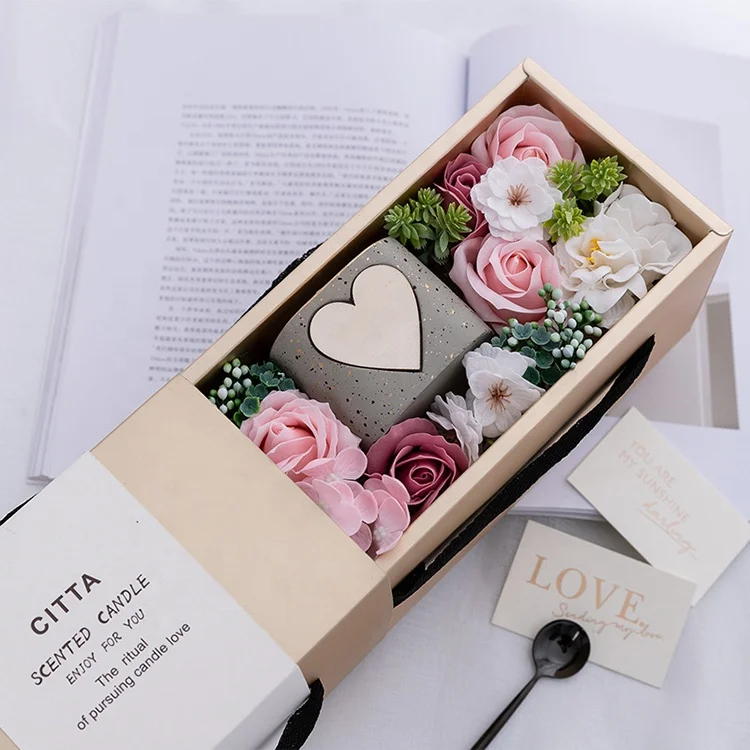 Irregular Shaped Customized Luxury Gift Rose Packaging Cardboard Paper Flower Round Box