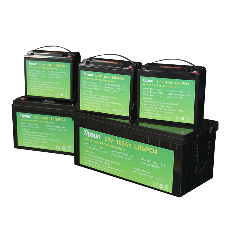Литий-ионная аккумуляторная батарея Tipsun OEM 48 В 36 24 12 LiFePO4 4S33P 32700 а/ч