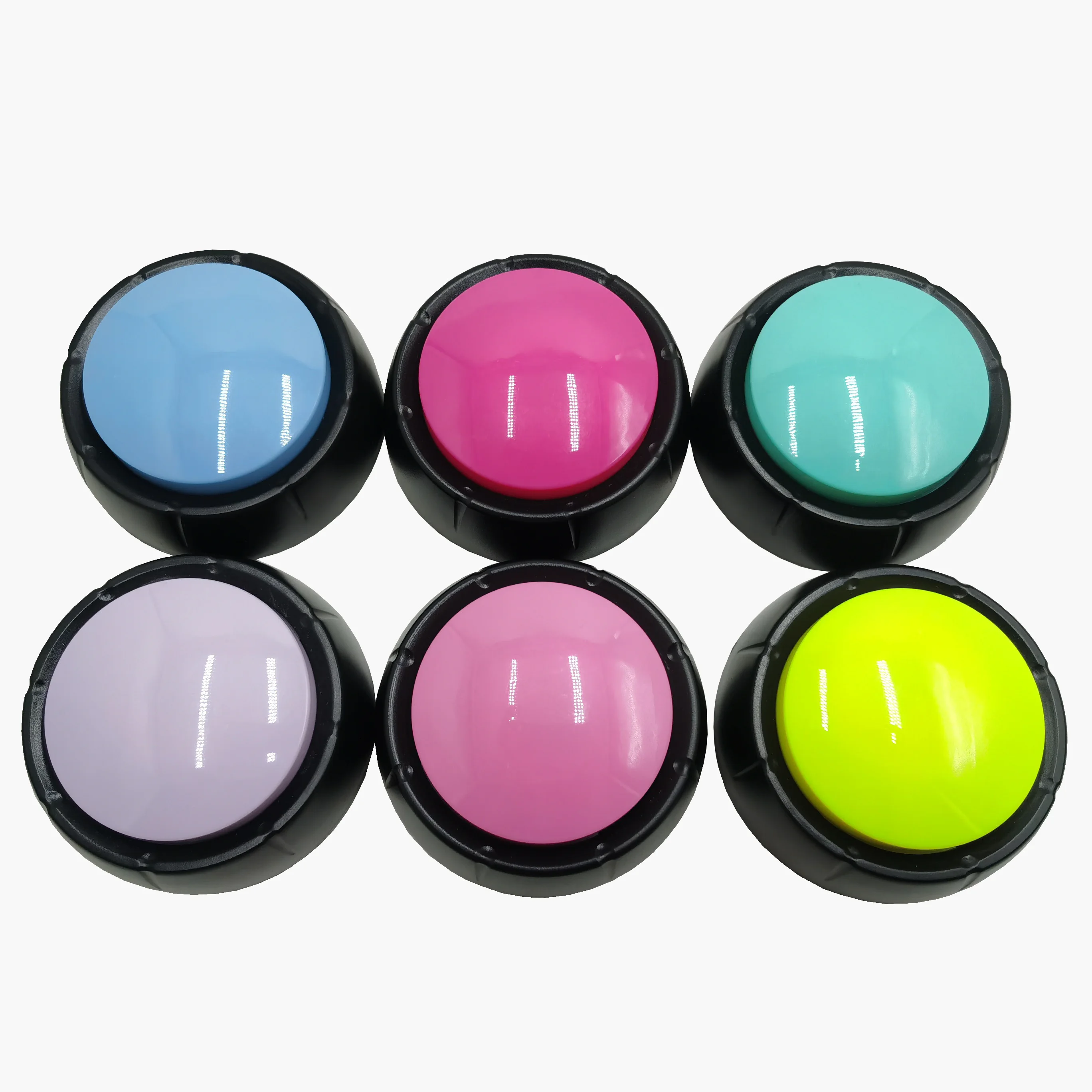 Custom dog toys manufacturer 2024 recorder voice buzzer game 6 pcs dog talking button set button for communication