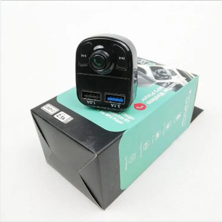 Car Charger MP3 Audio Player FM Transmitter Handsfree Aux Modulator Mobile Phone Charger