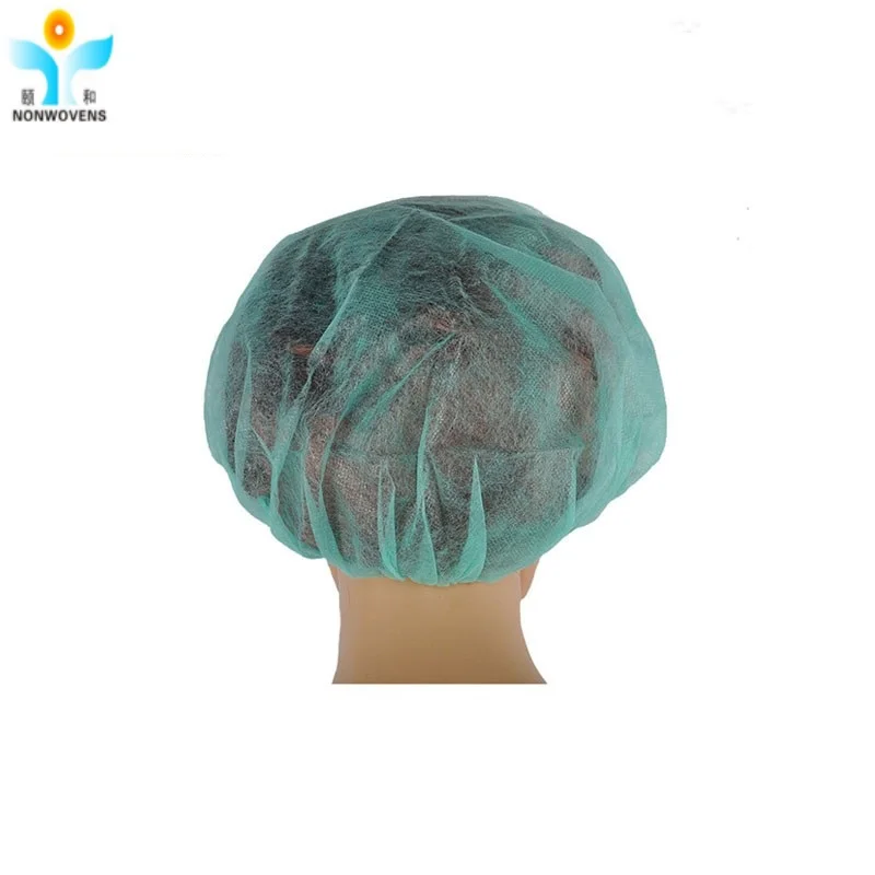 Disposable bouffant cap blue hair net cap  hair protective hair cover  dust-proof for food hygiene hospital