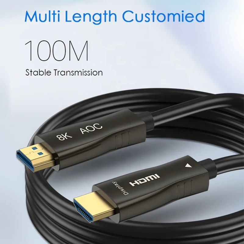 8K HDMI to Fiber HDMI Fiber 8K Optical HDMI Cable 8K 60Hz 4K 120Hz Full HD