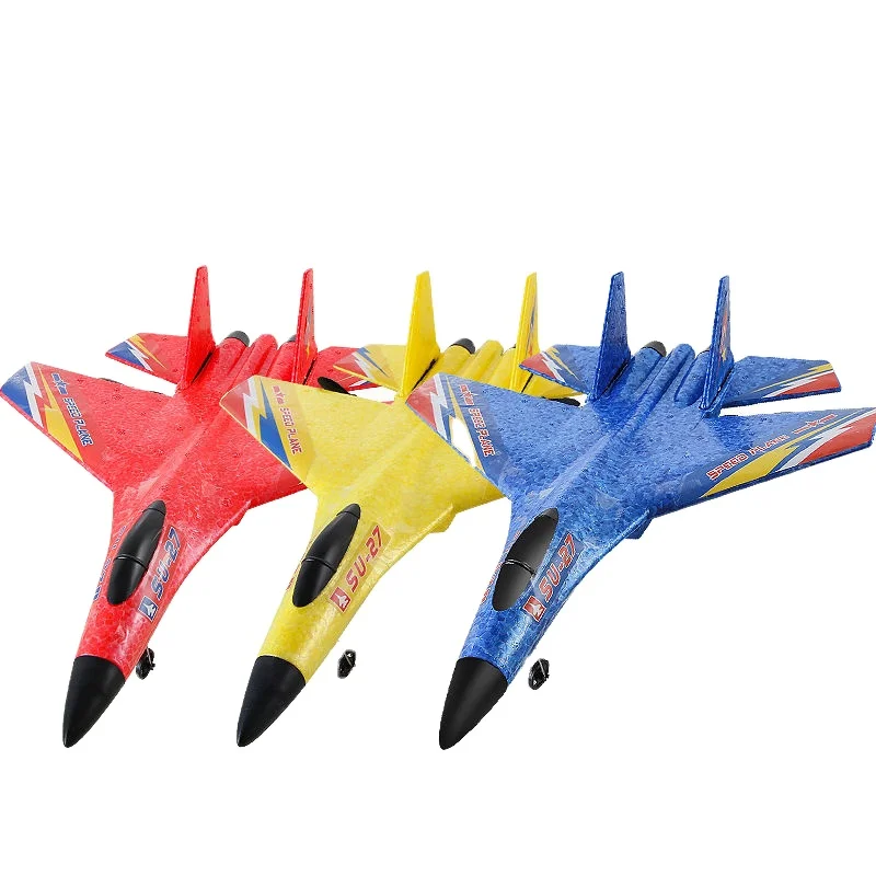 Hot EPP Su 27 Rc Airplane Aircraft Model Fighter Fixed-wing Glider Unbreakable Flying Toy Air Plane Anti-fall Electric EVA 100+