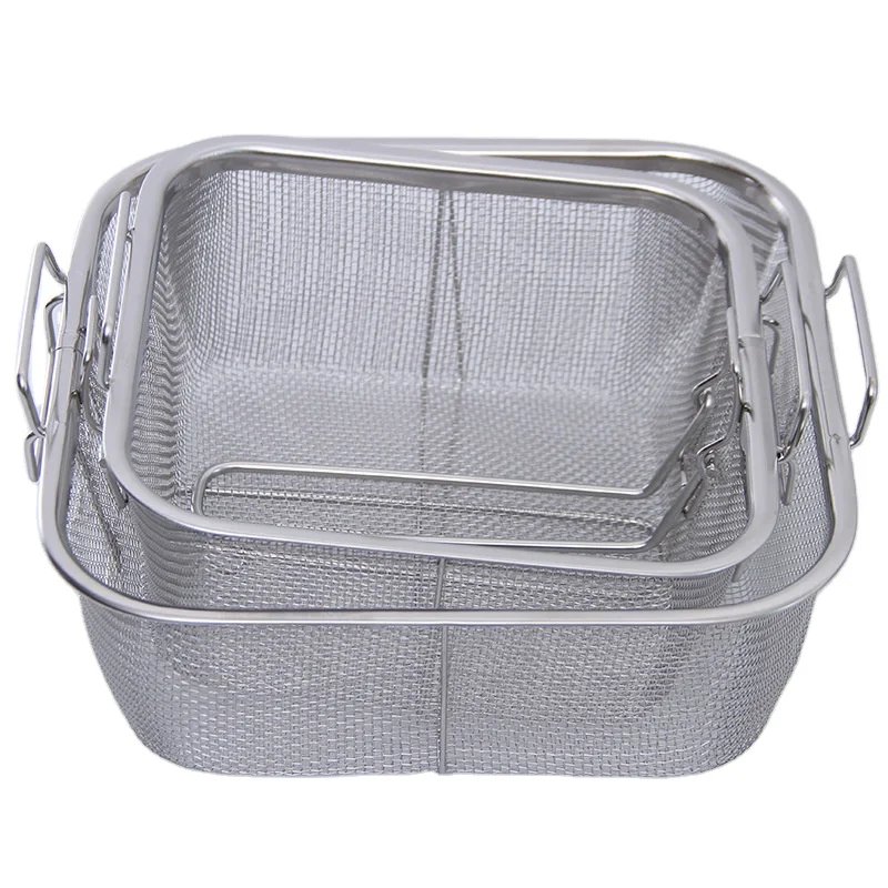 Wholesale High Quality Fruit Drain Wire Mesh Basket 2 Layer Stainless Steel