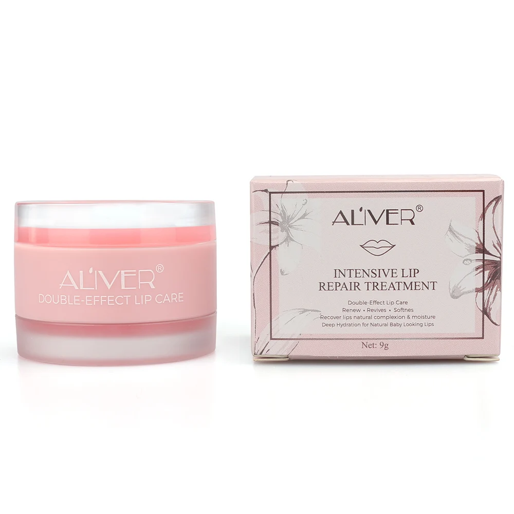 ALIVER Cosmetic 9g Skin Care Peach Fruit Flavor Pink Moisturizing Cute Lip Mask Scrub