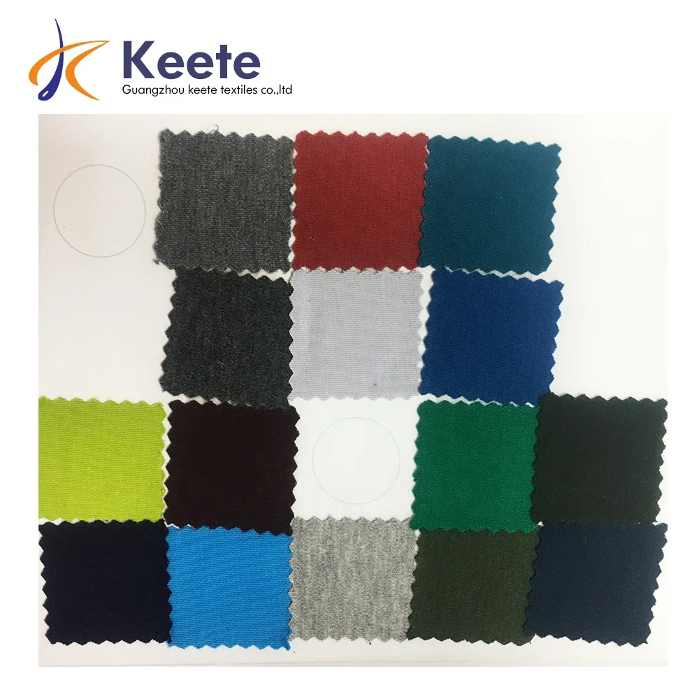 new fabric smooth and soft 240gsm high end 47%cotton 47%rayon 6%spandex double knit fabric