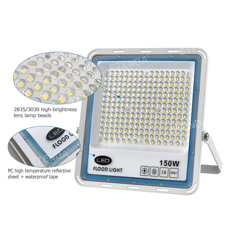 Wholesale Price IP67 Warm White Floodlight 50W 100w 150w 200w Lens LED Die-casting Flood Light