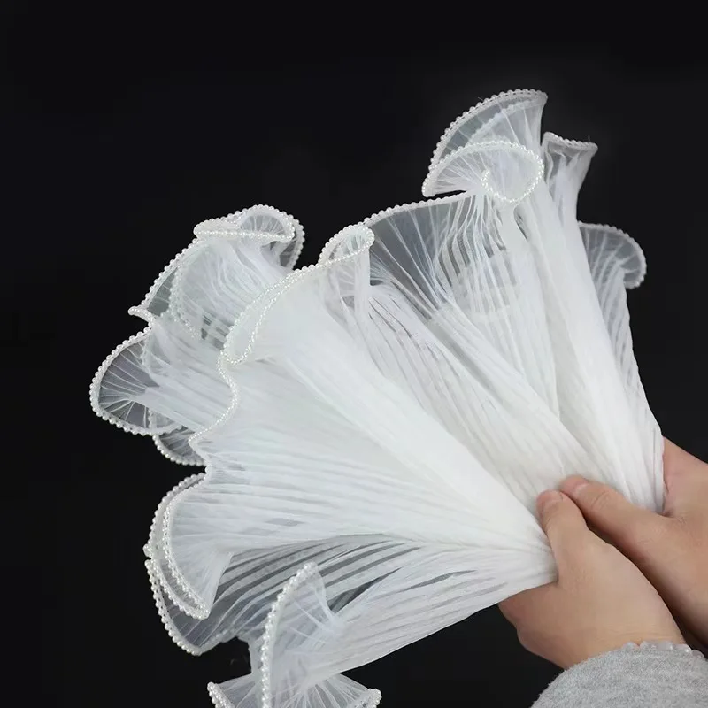 Pearl pleated wave yarn Korean flower wrapping paper material yarn spray yarn package flower mesh flower bouquet decoration