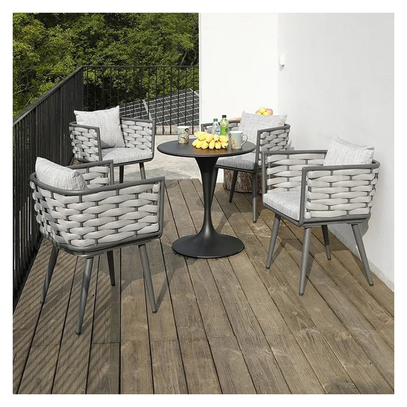 Foshan Outdoor Creative Nordic Modern Single Sofa Set Modern Rattan Chair for Balcony Garden Courtyard Leisure Garden Furniture