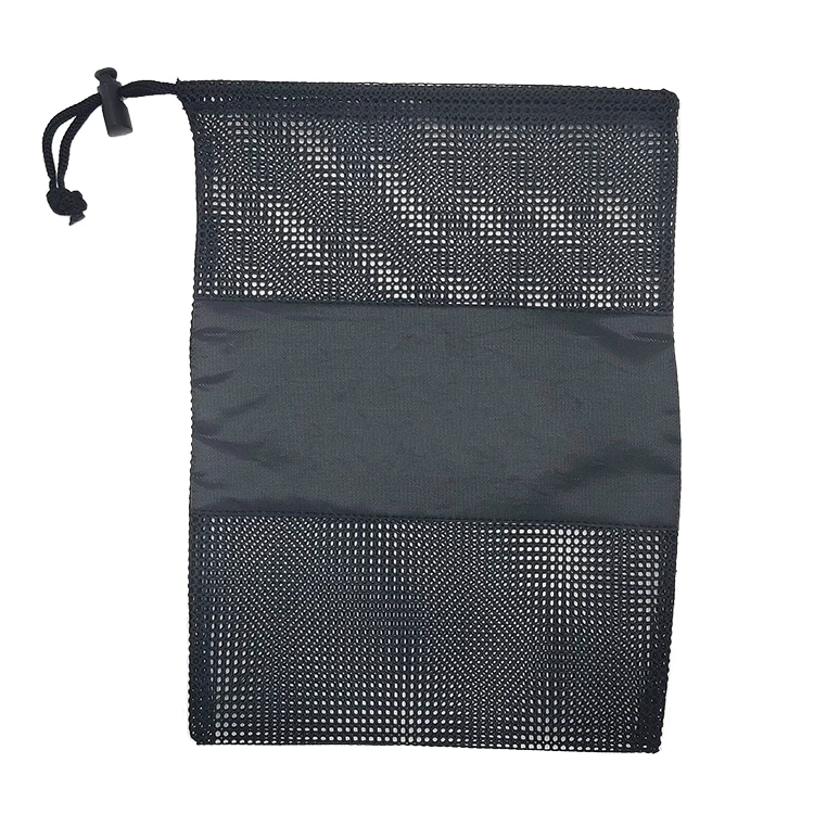 MKAS Customs Size and Logo printing black Mesh Bag