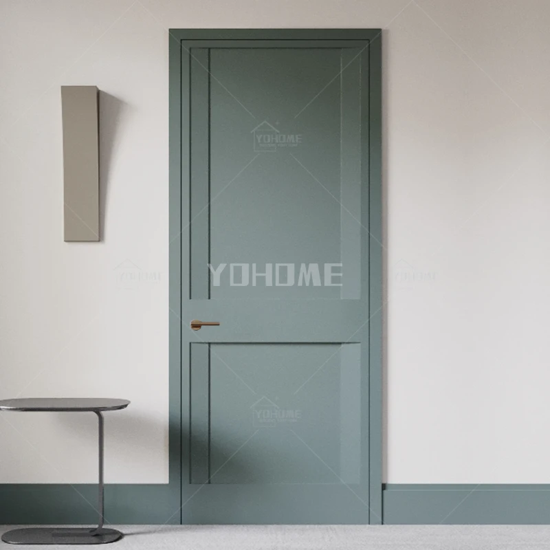 Guangdong Yohome factory custom interior paint wood fire door for condos apartment fireproof door FD90 wooden fire door