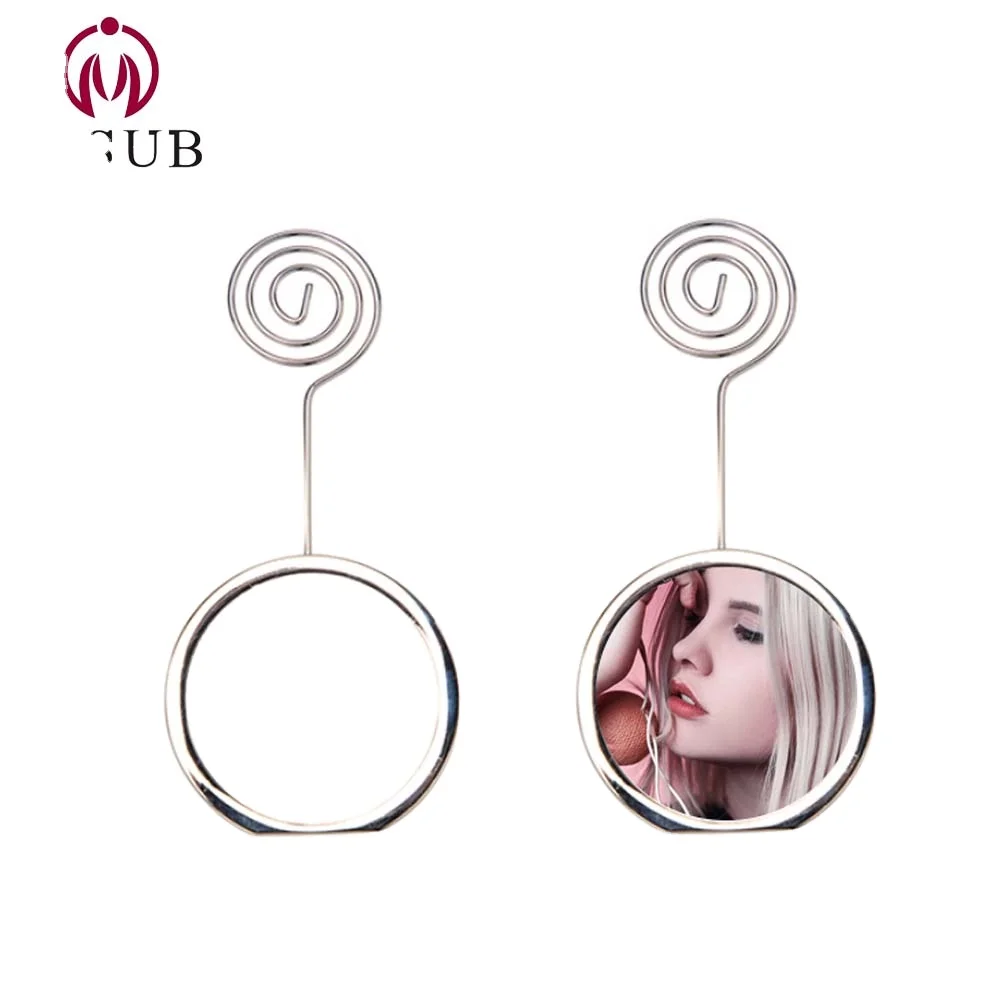 
sublimation metal memo clip holders card holders stainless steel table decoration 