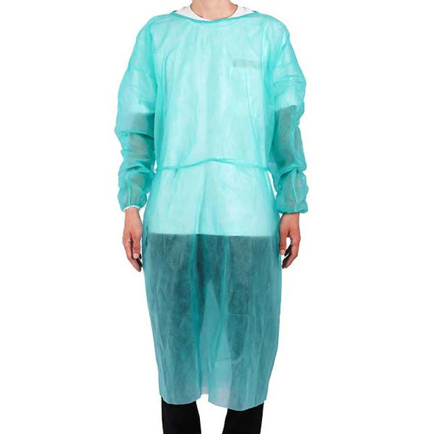 Disposable Medical Clothing Polypropylene Isolated Gowns Knit Cuff Long Sleeve Isolation Gown