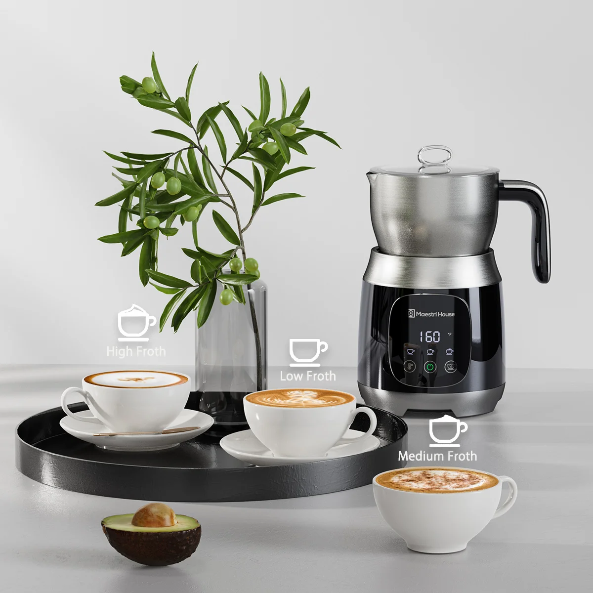 Maestri дом MMF-9304 образователь пены машина нагреватель Электрический Кофе чайник магазин 21 унций черные Съемная вспениватель молока для искусство латте