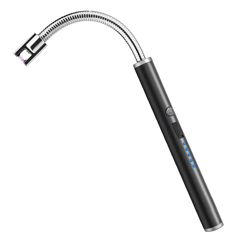 Горячая распродажа, перезаряжаемая USB-зажигалка, ветрозащитная дуговая плазменная Длинная с логотипом для кухни