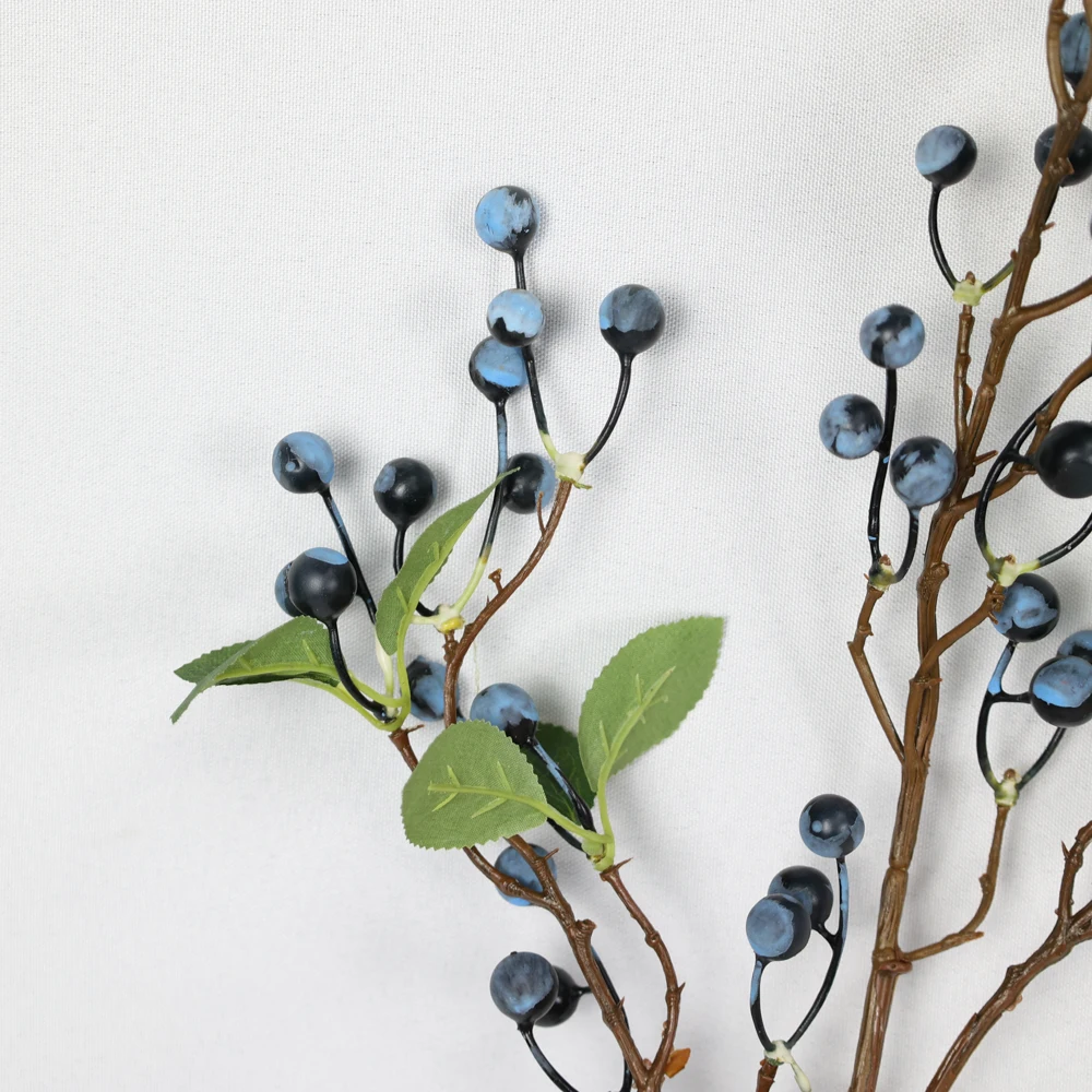 Christmas Tree Decoration Artificial Glitter Berry Stem Ornaments Glitter Twigs Branch Home Holiday Wedding Party Supplies