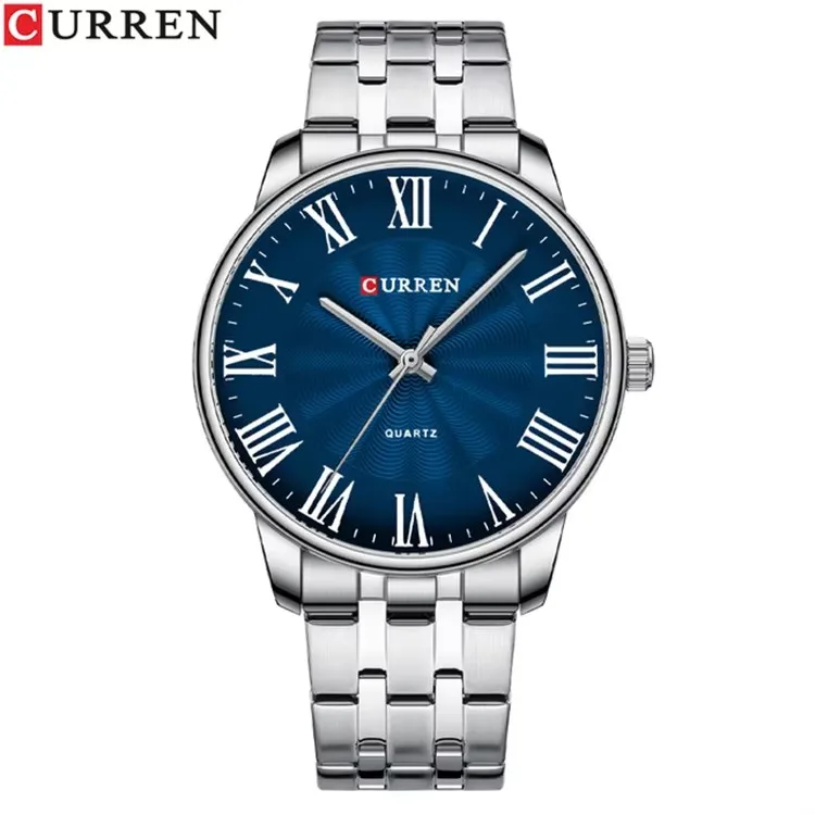 CURREN 8422 Simple Quartz Watches for Men Shop for Watches Online Hand Men Stainless Steel Band Watch Cleaning Machine