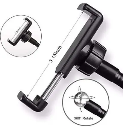 Adjustable Mobile Phone Holder Selfie Light Ring Flexible LED Ring Light With Long Arm Cellphone Clip Holder LED Ring Light Inch