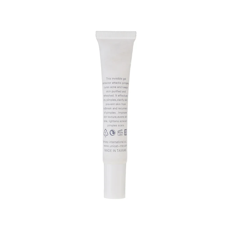 Empty Gel White Plastic Cosmetic Container Eye Cream Tube Packaging with Ceramic Applicator