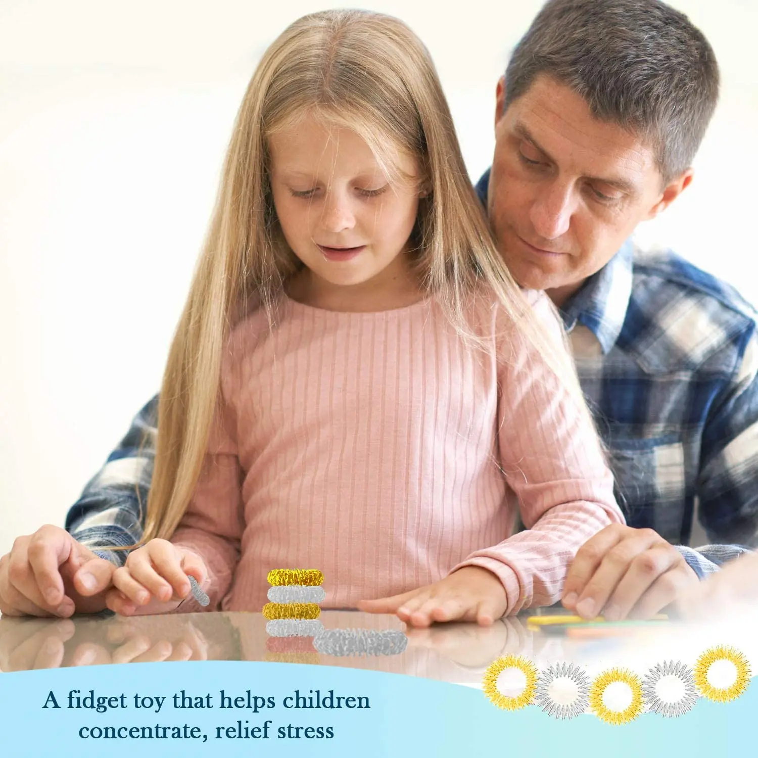 FW82 Trending Acupressure Rings and Bracelets Massage Spiky Sensory Finger Rings for Finger and Hand Wrist Massage Pain Relief