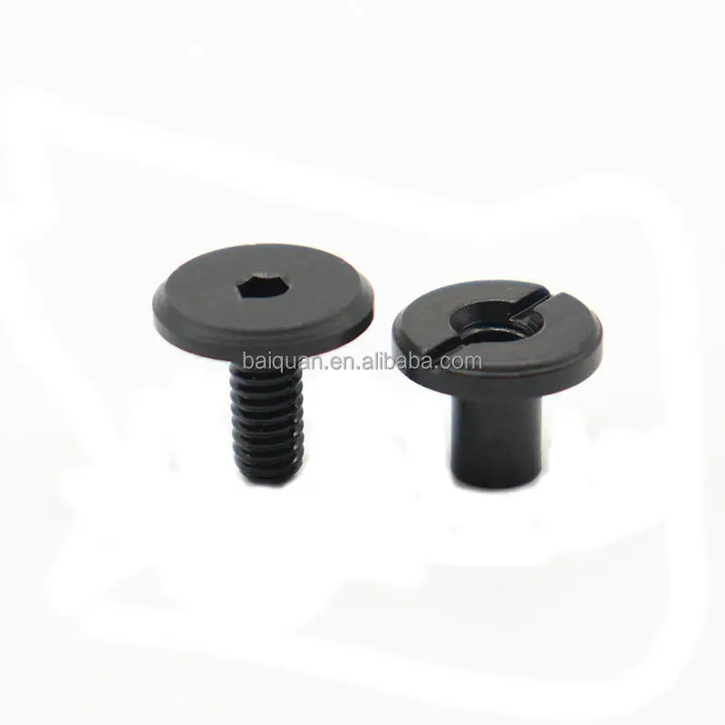 Black Oxidation Chicago Screw Book Screws Customized Manufacturer Book Binding Bolt/sex Bolt With Internal Thread
