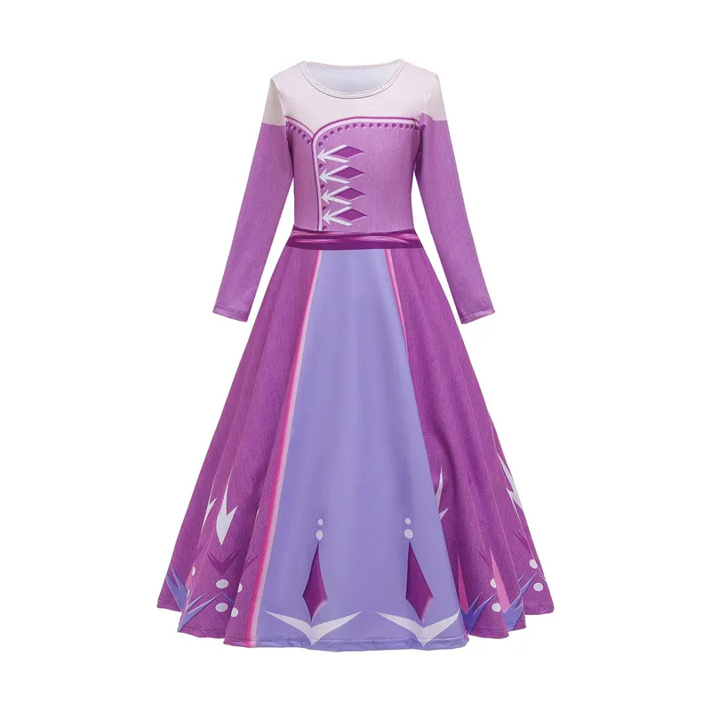 
Fantasia Kids Girls Clothing Snow Queen 2 Anna Elsa Cosplay Dress up Girls Party Princess Costume Kids Holiday Dress 