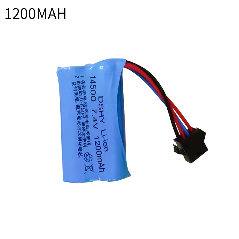 Wholesale rechargeable lithium ion Lifepo4 14500 1200MAH 7.4v  2S lithium battery  pack