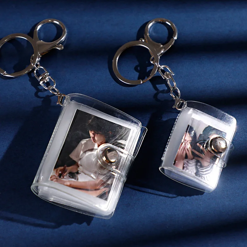 New Popular Personalized Insert Mini Frame Photo Book Album Keychain photo mini album keychains