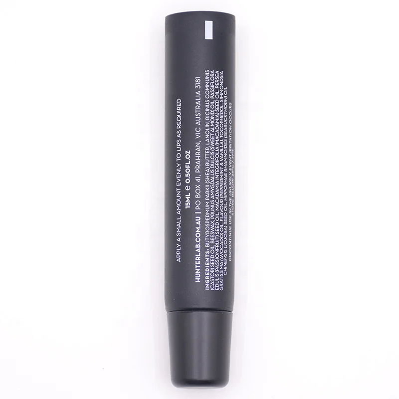 Lip Balm Container Hot Sale Plastic Cosmetic Black Matte Round 15ml Lip Care Round Cap OEM & ODM Aluminum&pe Adjusted ST-03-19