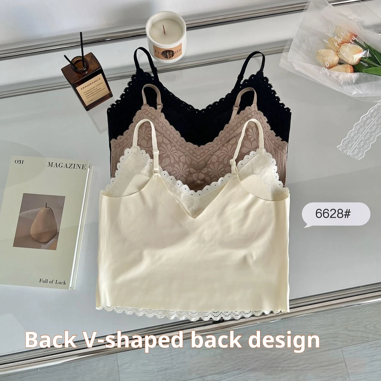 High Quality one-piece Camis New beautiful vest woman beauty back deputy breast vest Wireless wrap chest lace Traceless tube top