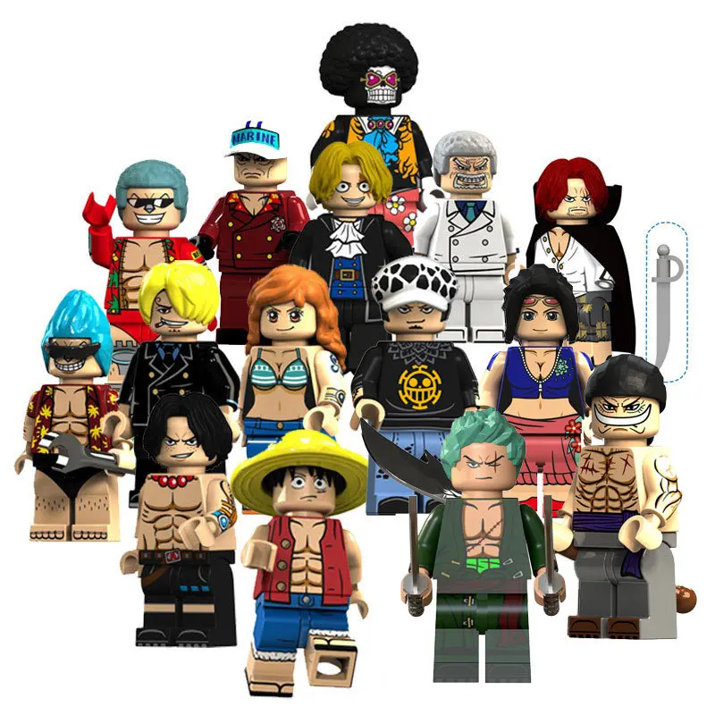 5CM One Pieces MINIFIG Pittle People Sets Anime Mini Figure Guys Toy
