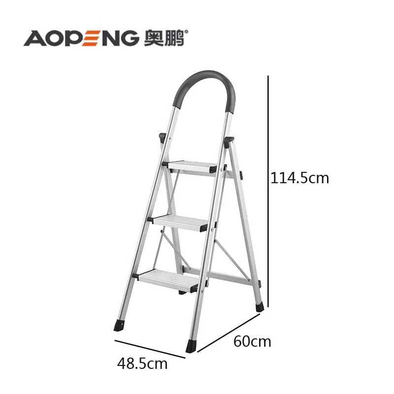 aluminium handle Thickening of aluminium alloy folding three step ladder AP-2403