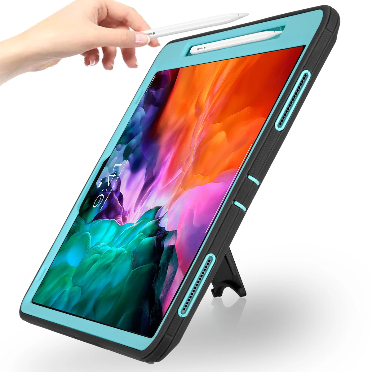 3 in 1 Shockproof Defender Phone Case With Hand Strap For iPad Pro 12.9 2020 Tablet Case