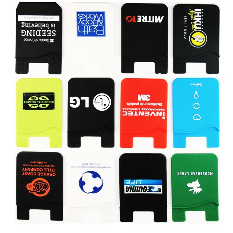 Hot Sales Custom Silicone Phone Wallet Single Pocket Mobile Phone & Credit Card Holder for Automotive & Insurance Welcome Gift