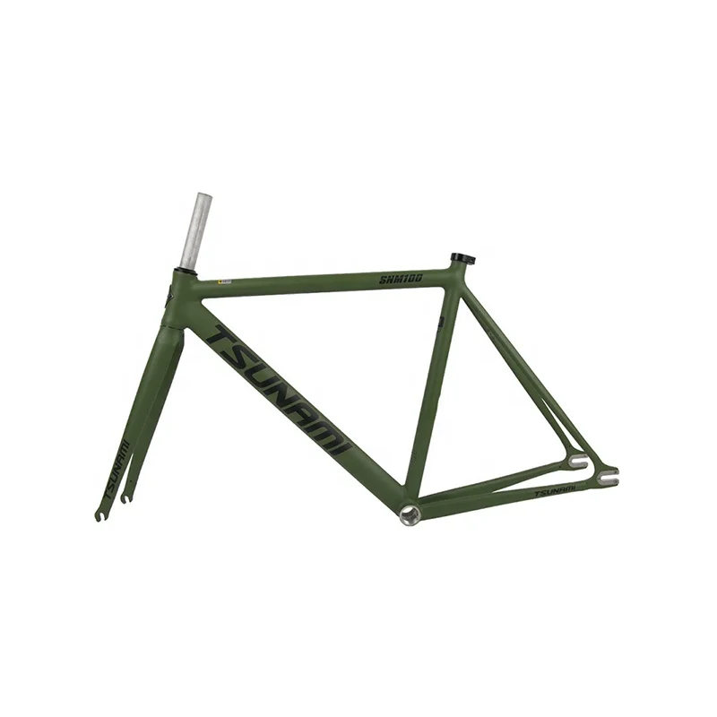 Tsunami Snm100 Aluminum Fixed Gear Frame And Fork Fixie Bike 49Cm 52Cm 55Cm  700C Track Bicycle Parts Frameset Bike Frames