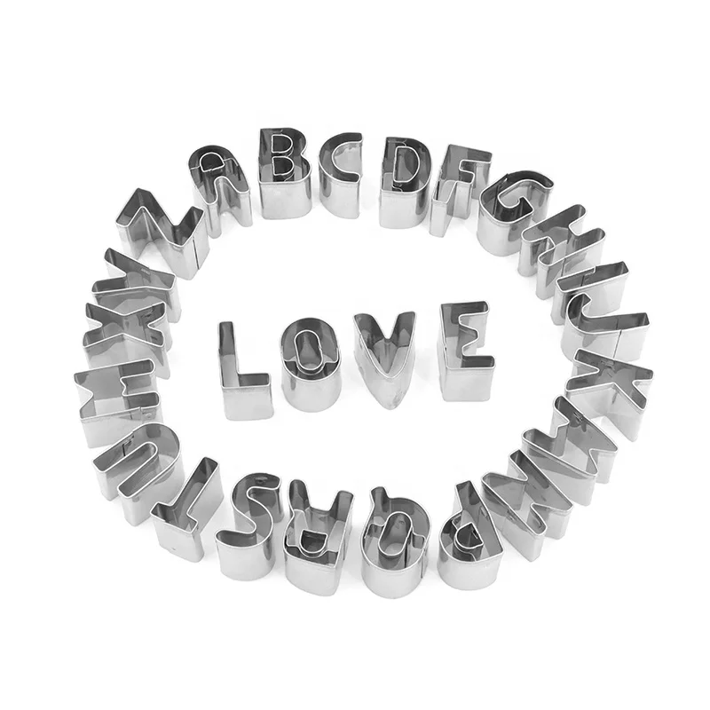 Factory audit Custom 26 Pcs Alphabet Set Cookie Cutter