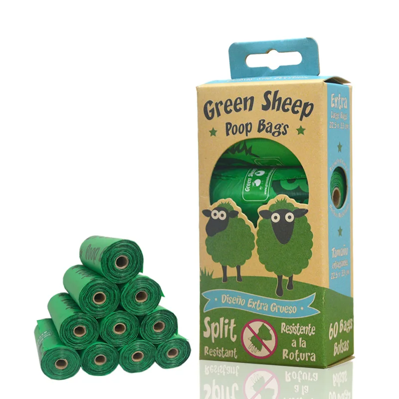 EN13432 OEM Earth Eco Friendly Leak-proof Biodegradable Pet Dog Waste Poop Bags