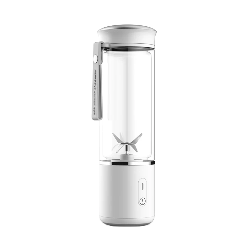 High Quality Portable Juicer 400ml 6 Blades Mini Wireless Fruit Juicer Rechargeable Travel Mixer Cup Glass Bottle USB  Blender