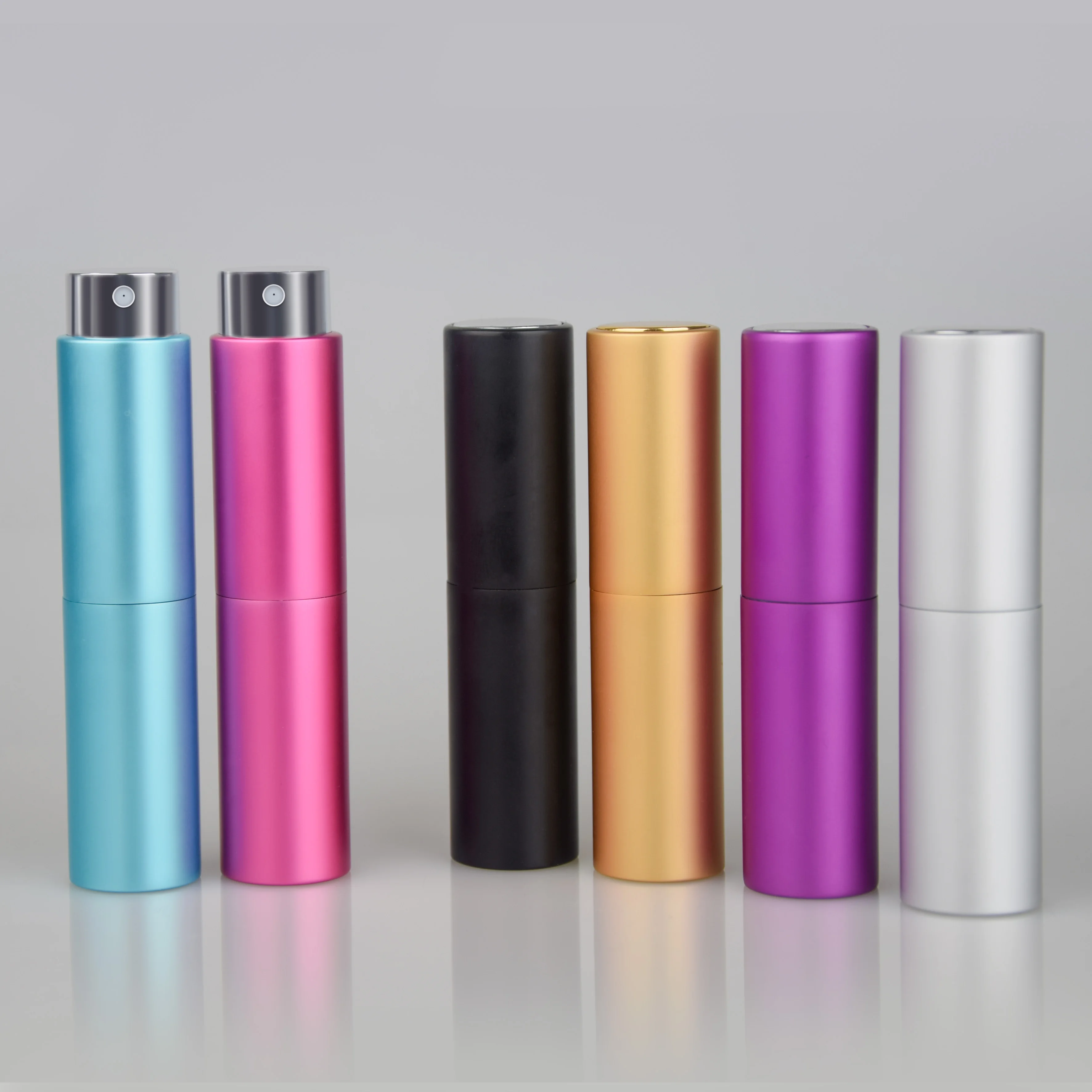 Wholesale 10ml Atomiser Refillable Spray Aluminum Twist up Atomizer Refil Perfume Bottles